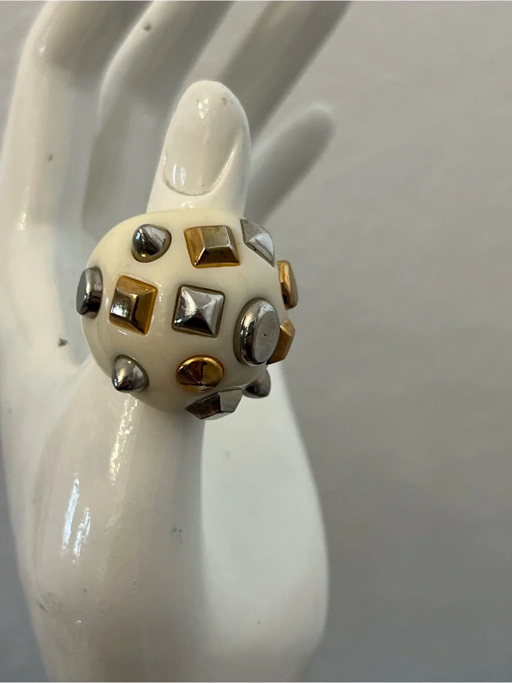 BCBGMAXAZRIA Runway Spike Bubble Ring Vintage collectible for fans of Y2K